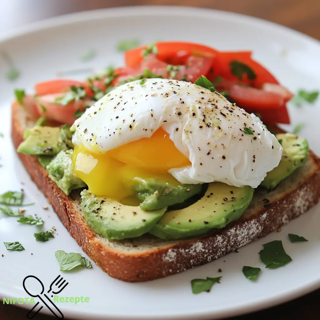 Avocado-Toast mit pochiertem Ei