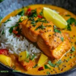 Gebackener Kokos-Curry-Lachs