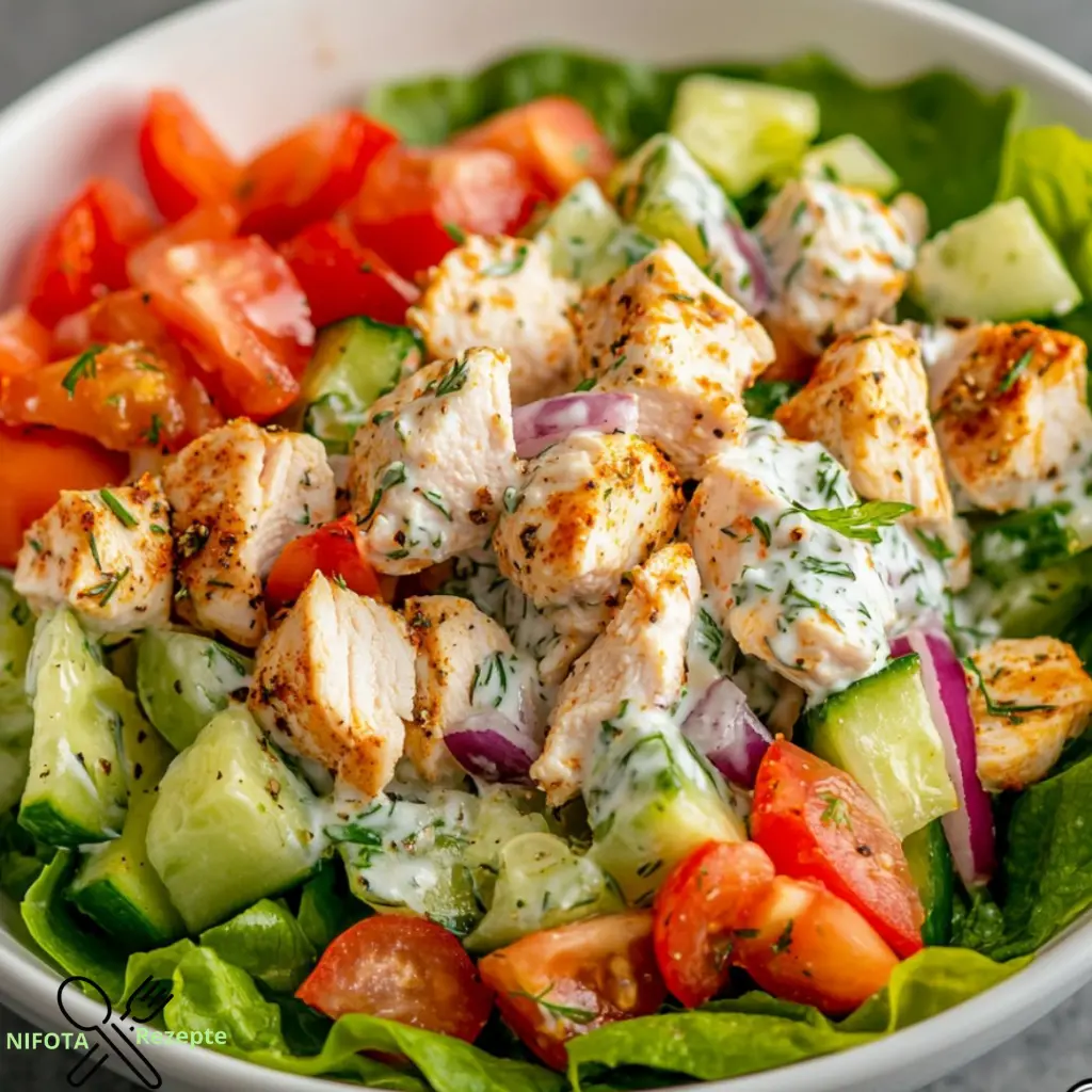 Griechische Hähnchen-Tzatziki Bowl 