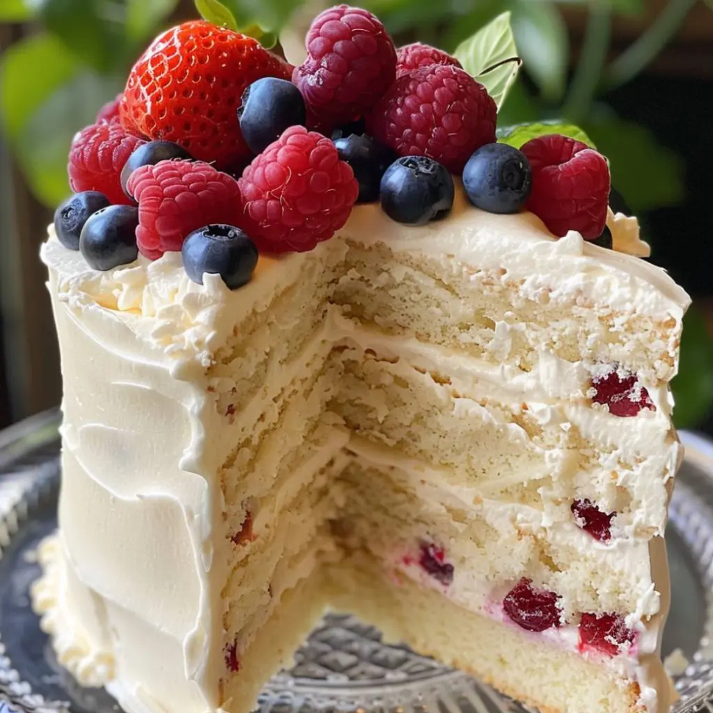 Klassischer Vanillekuchen mit Buttercreme