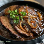 Saftige Rinderbrust in aromatischer Balsamico-Zwiebelsauce