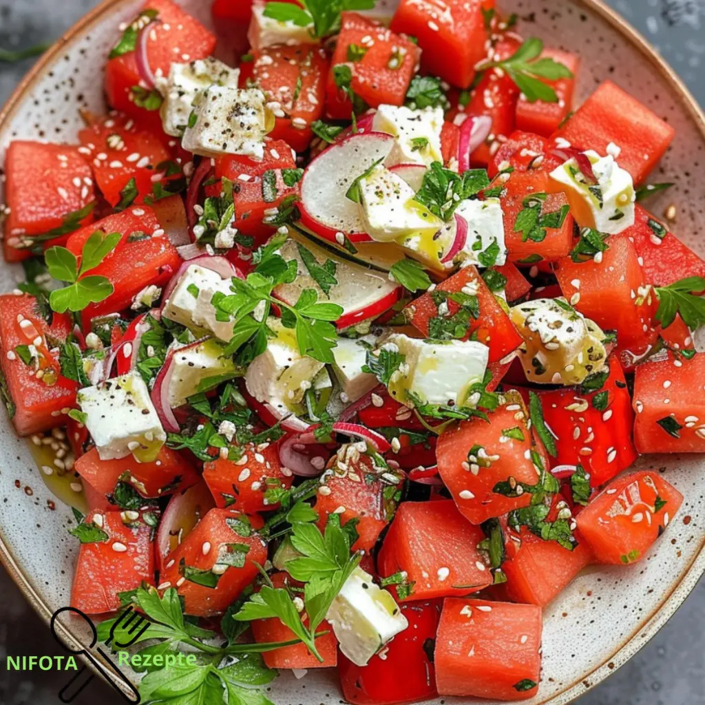 Wassermelonen-Feta-Salat