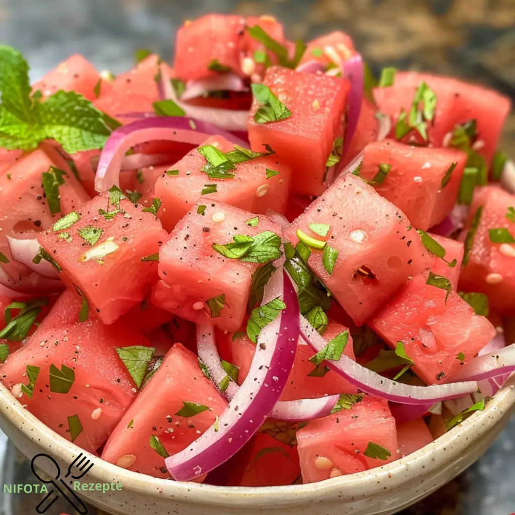 Wassermelonensalat