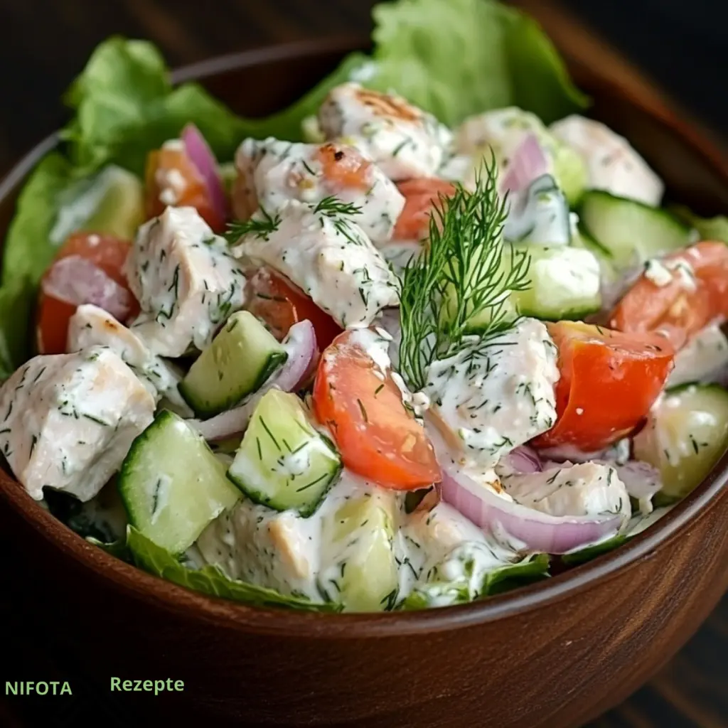 Griechischer Hähnchen-Tzatziki-Salat