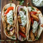 Klassisches Griechisches Hähnchen-Gyros mit Tzatziki