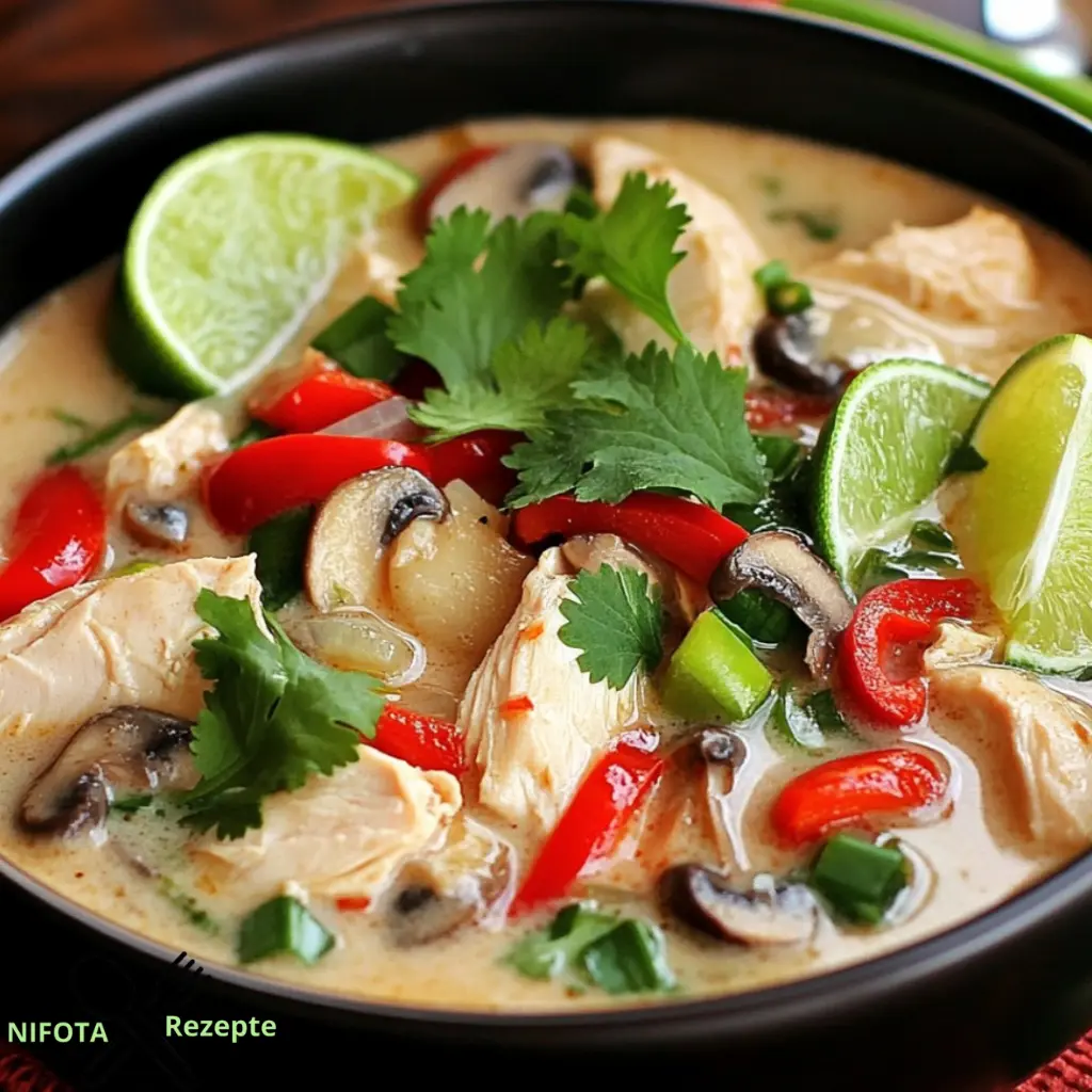 Thai Kokosnuss-Hühnchen-Suppe