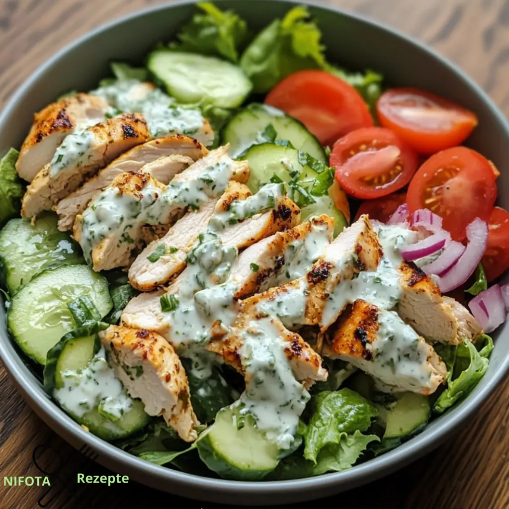 Tzatziki-Hähnchensalat