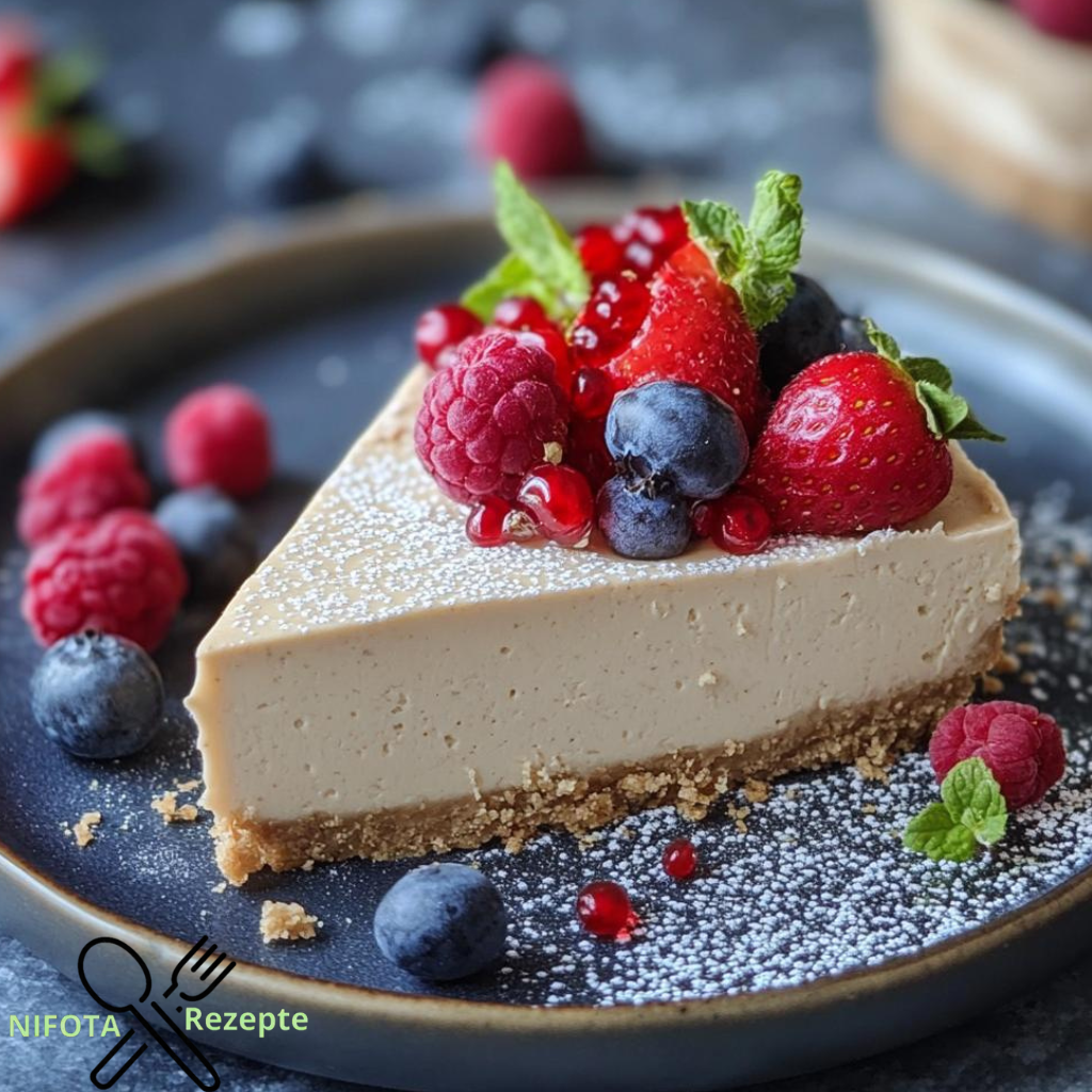 Veganer Käsekuchen mit Seidentofu