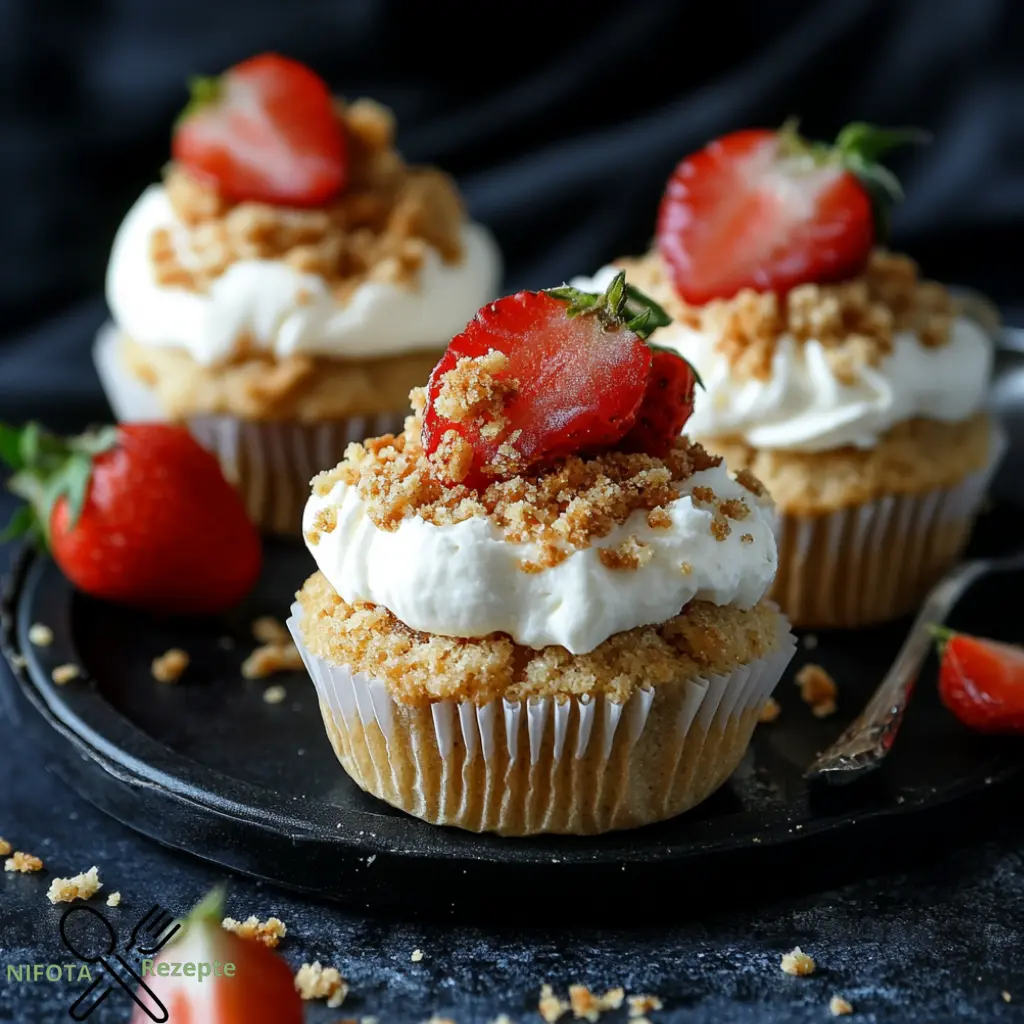 käsekuchen muffins mit keksboden