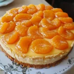 käsekuchen ohne boden mit puddingpulver und mandarinen