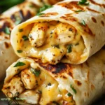 Hähnchen-Wraps mit Käse und Knoblauch