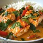 Kokos-Curry-Lachs mit Jasminreis