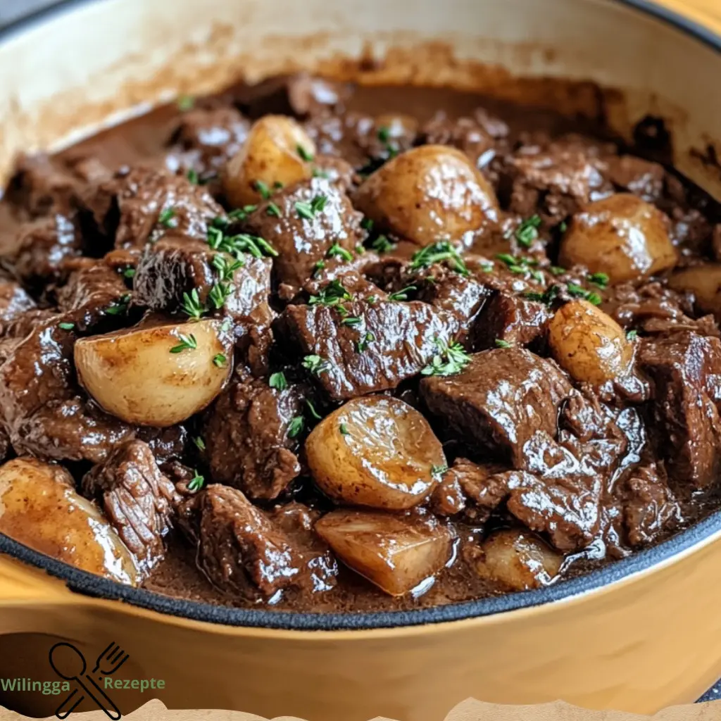 Vereinfachtes Französisches Boeuf Bourguignon