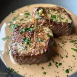 Zartes Rinderfilet in Cognac-Sahnesauce genießen!