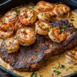 Zartes Steak mit würziger Cajun-Garnelensauce – Ein echtes Surf and Turf Erlebnis