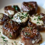 Saftige Steakbisse in aromatischer Knoblauchbutter genießen.