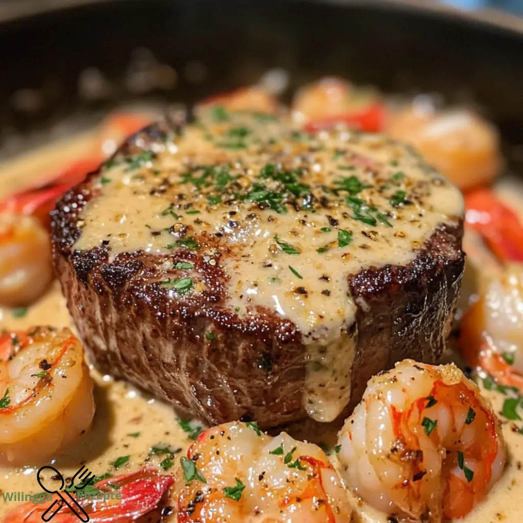 Filet Mignon mit Garnelen und Hummercreme genießen!