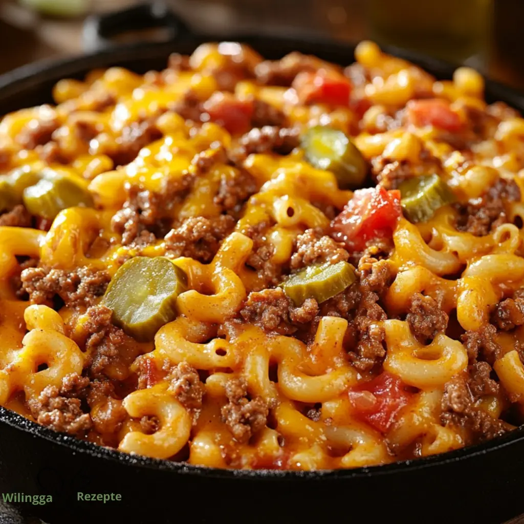 Käse Sloppy Cheeseburger Pasta Freude