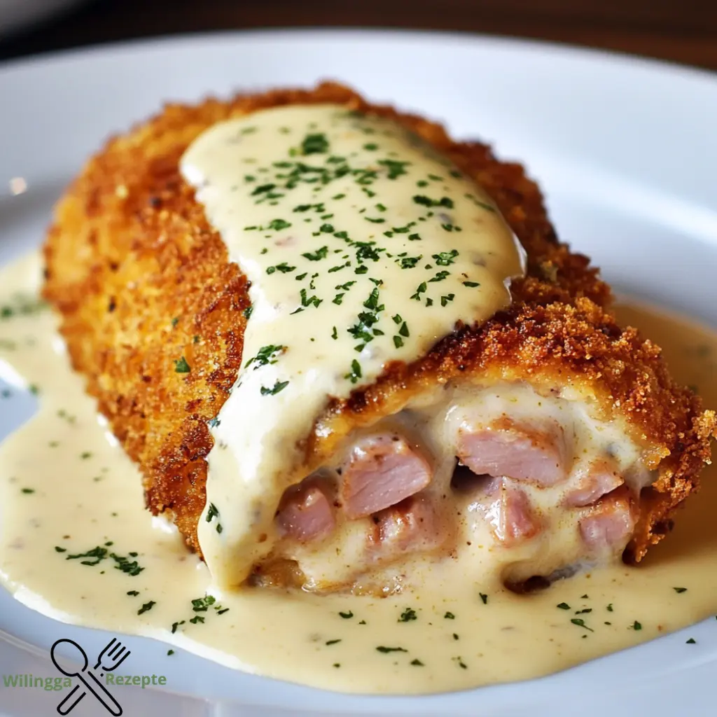 Chicken Cordon Bleu mit Schweizer Käsesauce