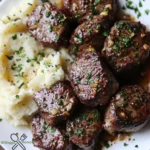 Zartes Steak mit Knoblauchbutter und samtigem Kartoffelpüree