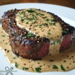 Filet Mignon mit cremiger Parmesan-Senf-Sauce genießen.