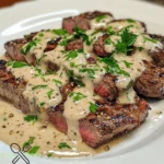 Steak mit Knoblauchcremesauce perfekt zubereiten.