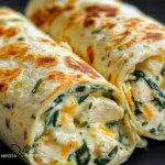 Käse-Knoblauch-Hühnchen-Wraps einfach zubereiten.