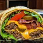 Käse-Bacon-Burger-Wraps