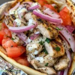 Griechische Hähnchen-Gyros einfach selbst zubereiten.