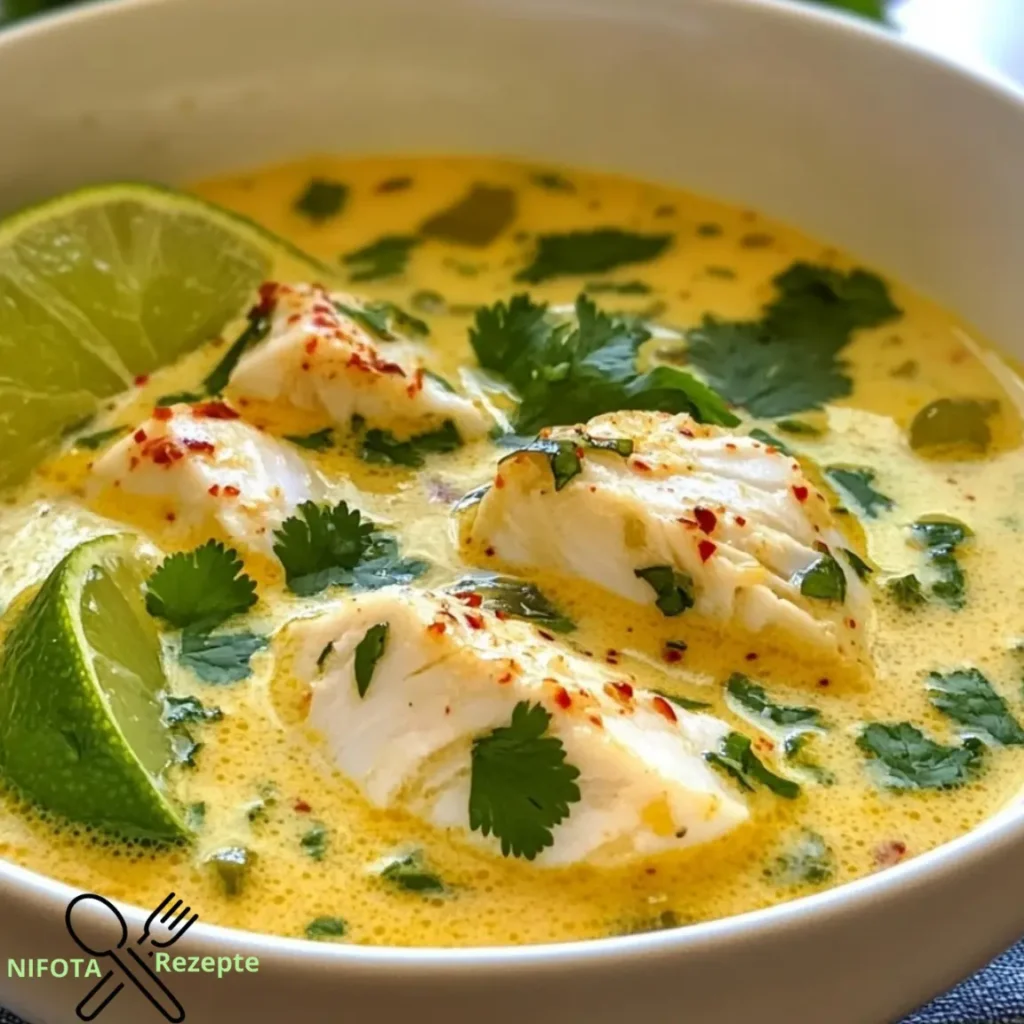 Kokos-Limetten-Fischsuppe mit Koriander