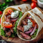 Griechisches Gyros mit Tzatziki-Sauce