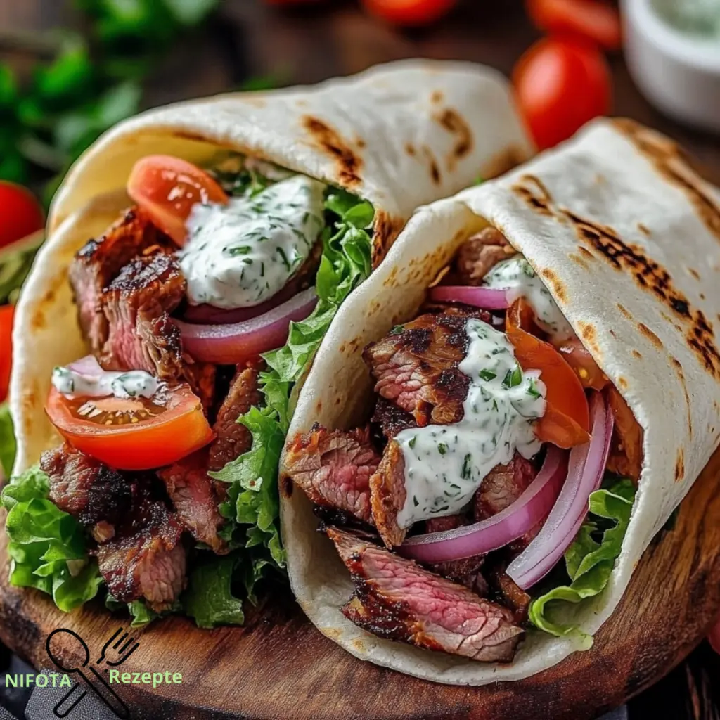 Griechisches Gyros mit Tzatziki-Sauce