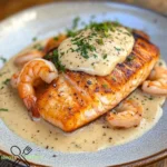 Cajun Garnelen und Lachs mit Knoblauchcremesauce